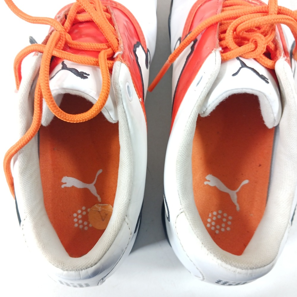 Puma ArchTec Golf Shoes White Orange Navy Blue SmartQuill Spiked 185320-01 US 7 - Picture 11 of 11